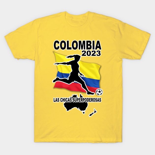 Colombian Womens World Cup Football Soccer Team 2023 T-Shirt by Ireland